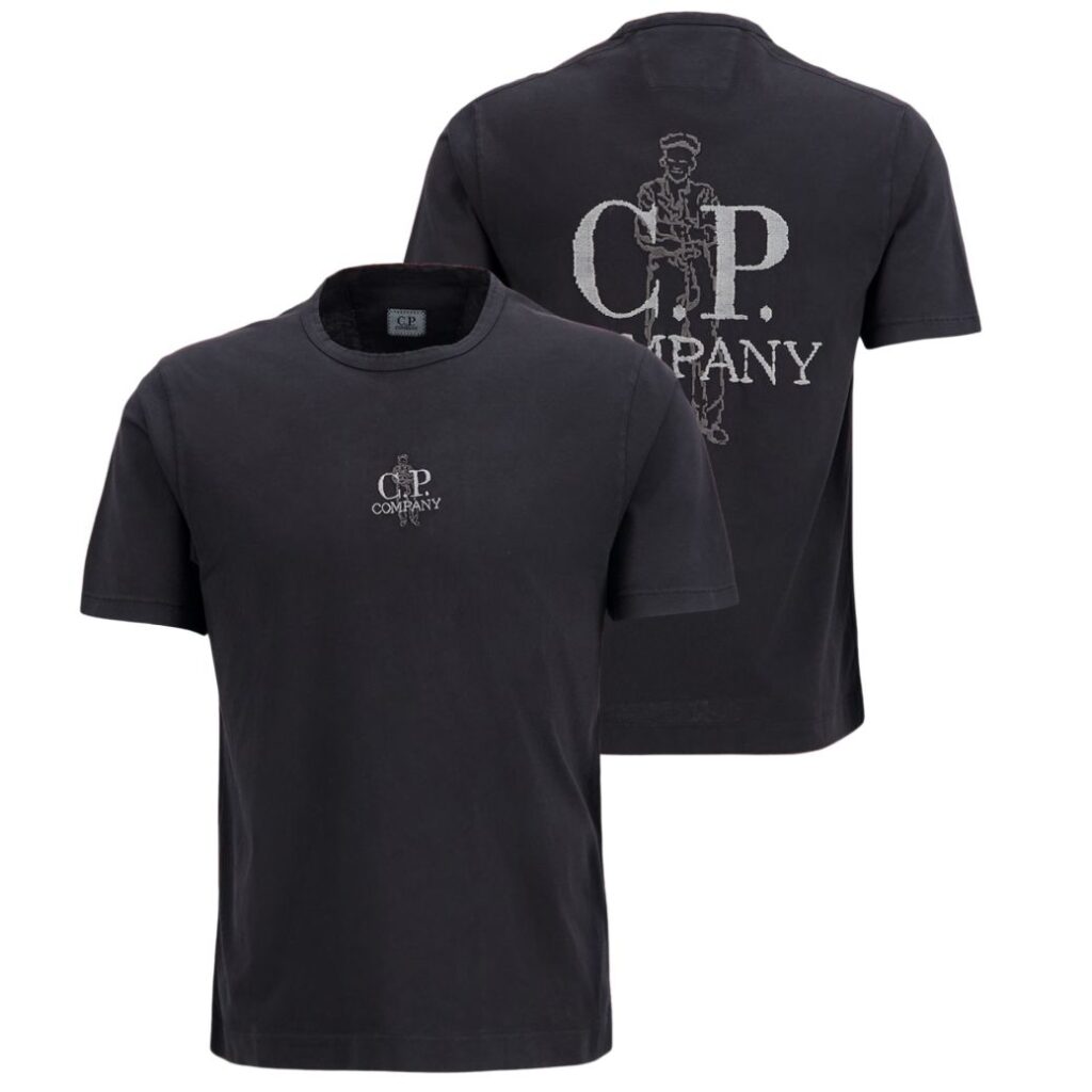 CP Company 1020 Embroidery T-shirt Zwart
