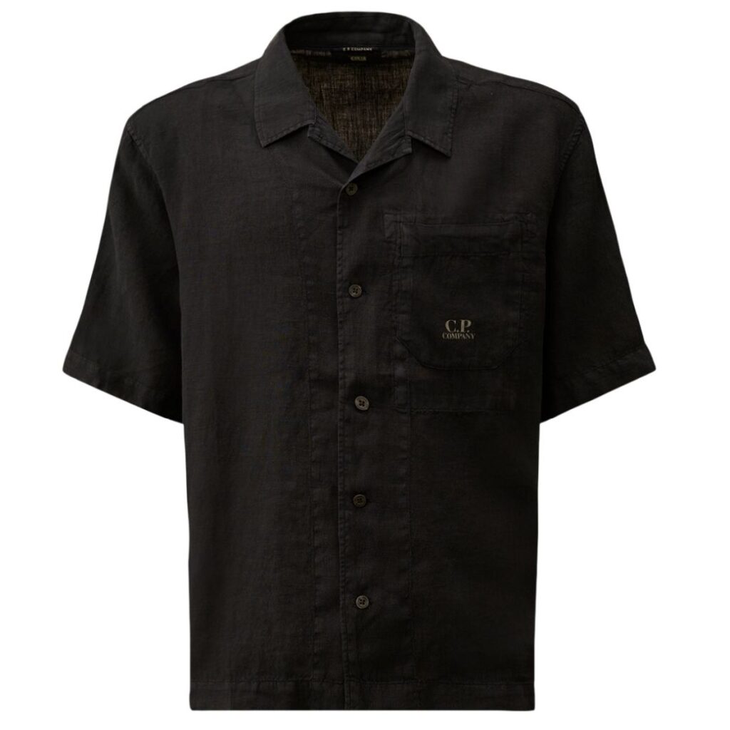 CP Company Linen Boxy Overhemd Navy
