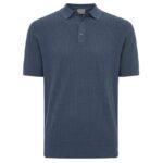 Gentiluomo 3 Buttons Knitted Polo Donker Blauw