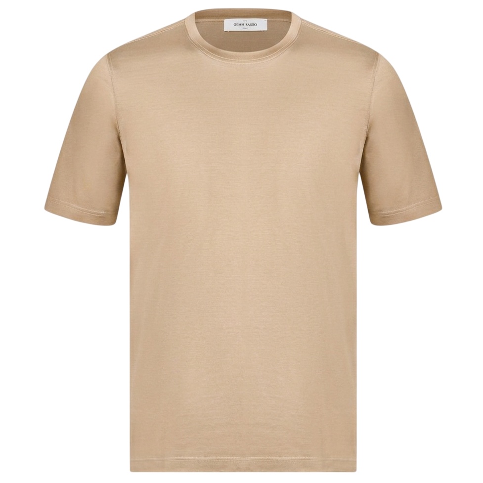Gran Sasso Mercerized Cotton T-shirt Beige