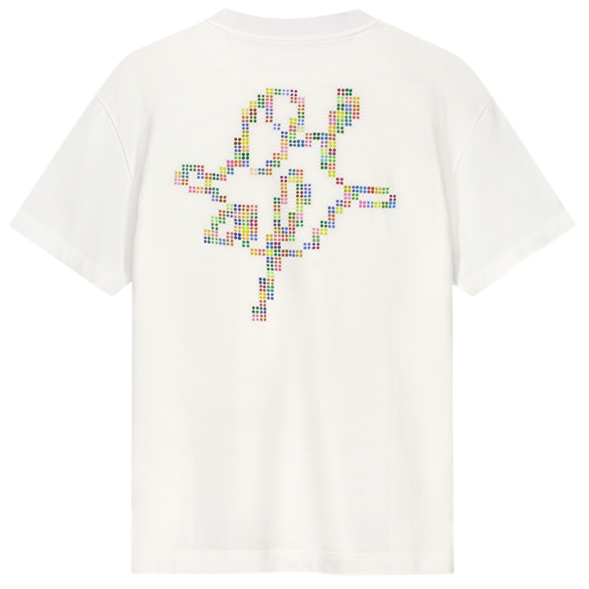 Olaf Dotted Monogram T-shirt Wit
