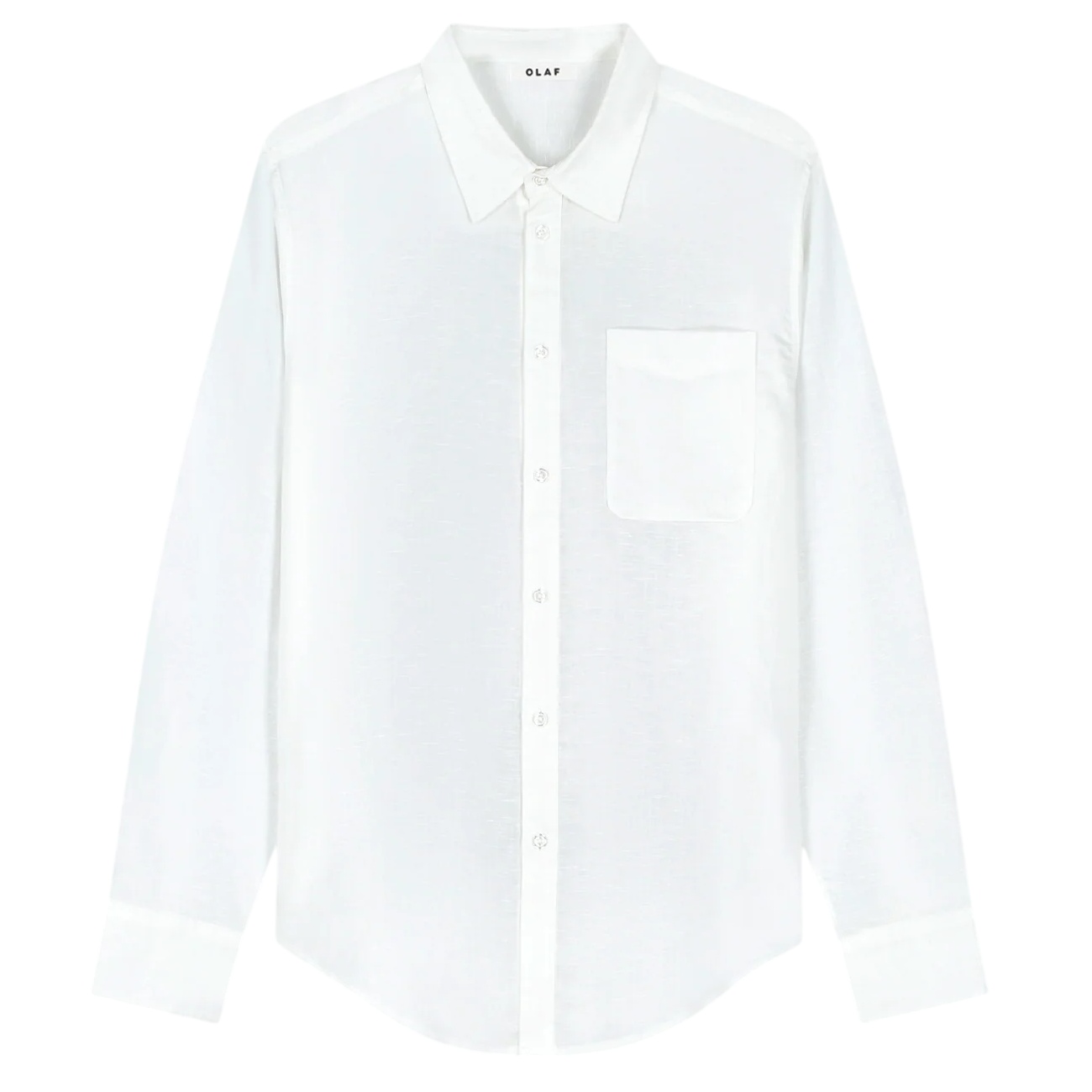 Olaf Linen Blend Relaxed Overhemd Wit