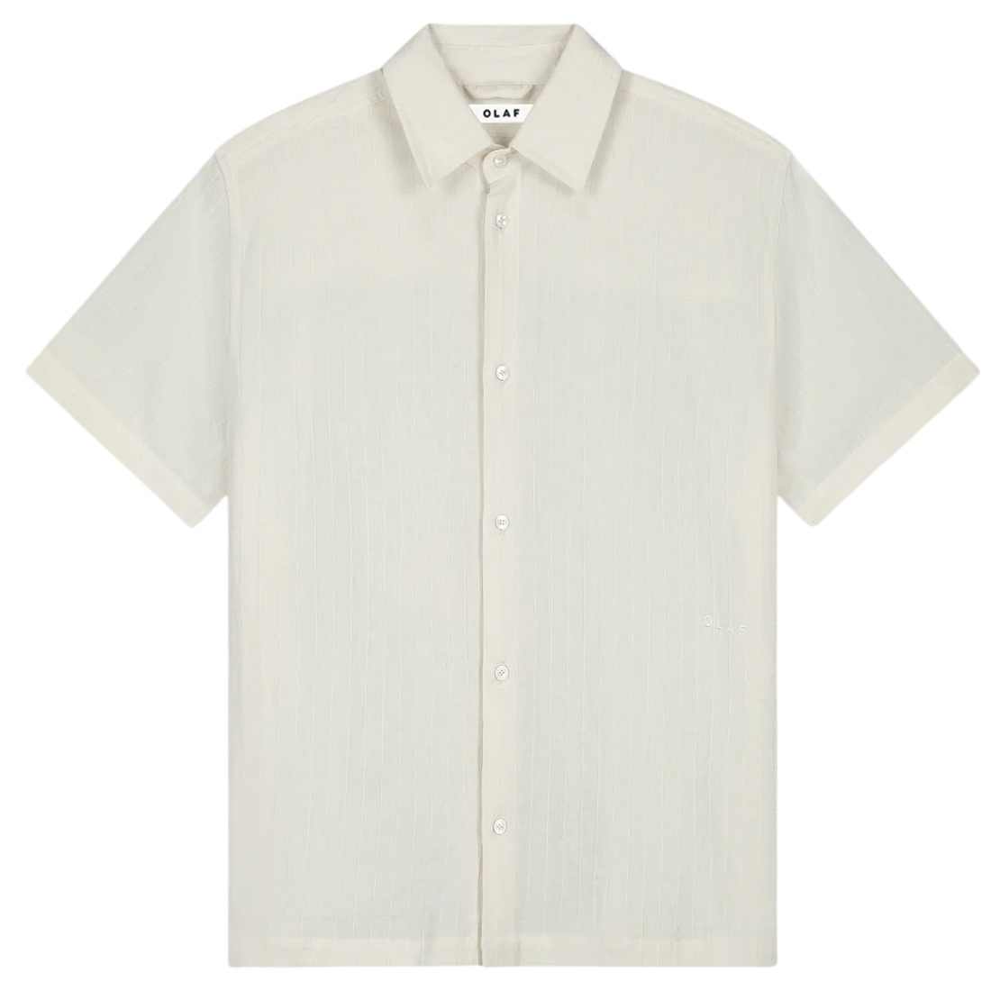 Olaf Textured Stripe Boxy Overhemd Off White