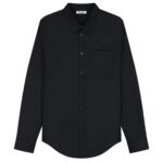 Olaf Tropical Wool Blend Overhemd Zwart