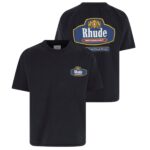 Rhude Racing Crest T-shirt Zwart