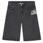 Saint Blanc Oval Logo Denim Korte Broek Zwart