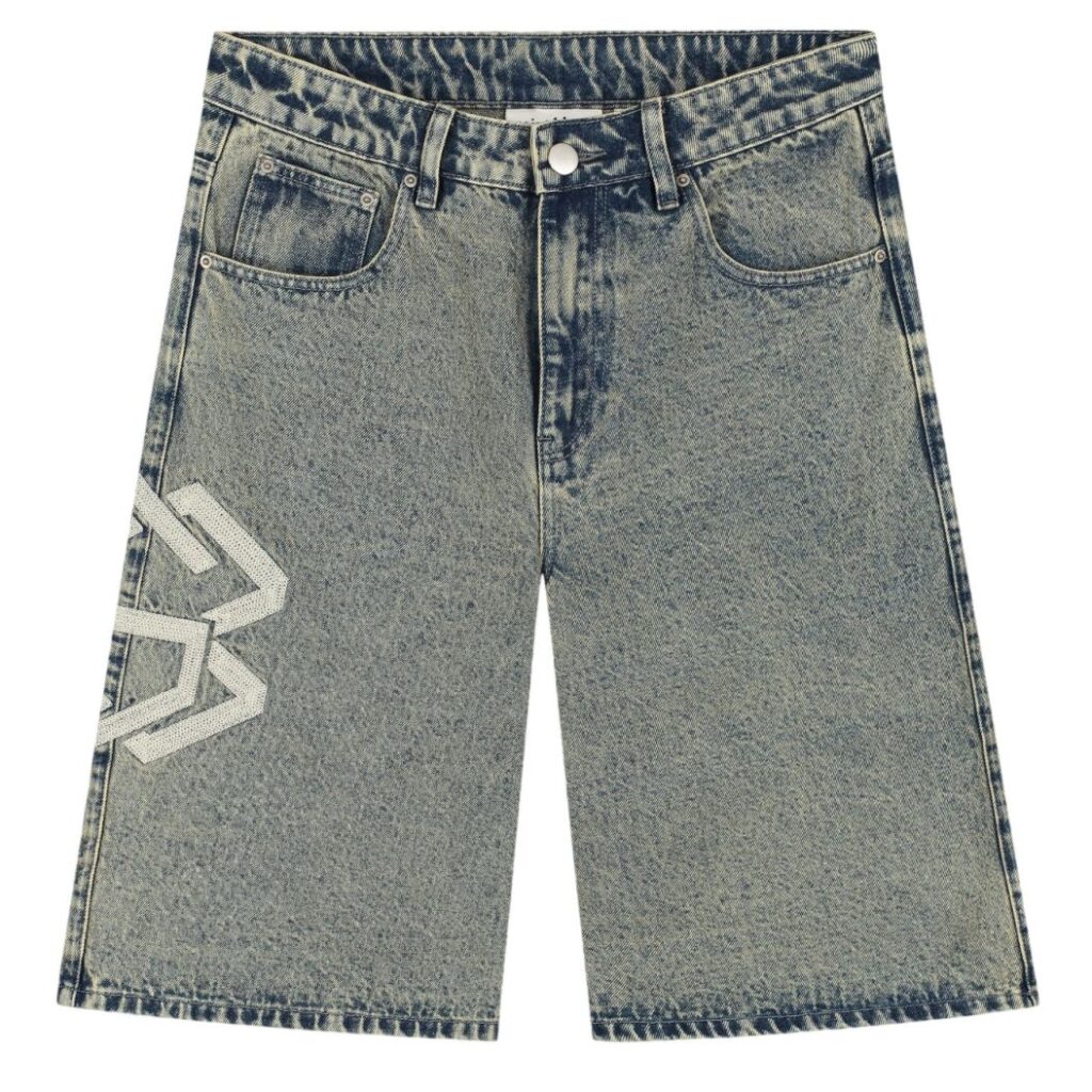 Saint Blanc Washed Denim Korte Broek Blauw