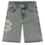 Saint Blanc Washed Denim Korte Broek Blauw