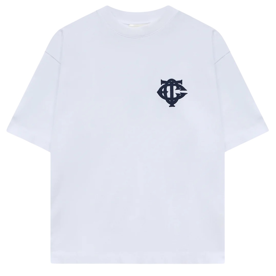 The Couture Club Applique Monogram Emblem T-shirt Wit