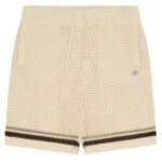 The Couture Club Crochet Knitted Stripe Korte Broek Off White