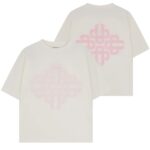 The Couture Club Emblem Slub T-shirt Off White/Roze