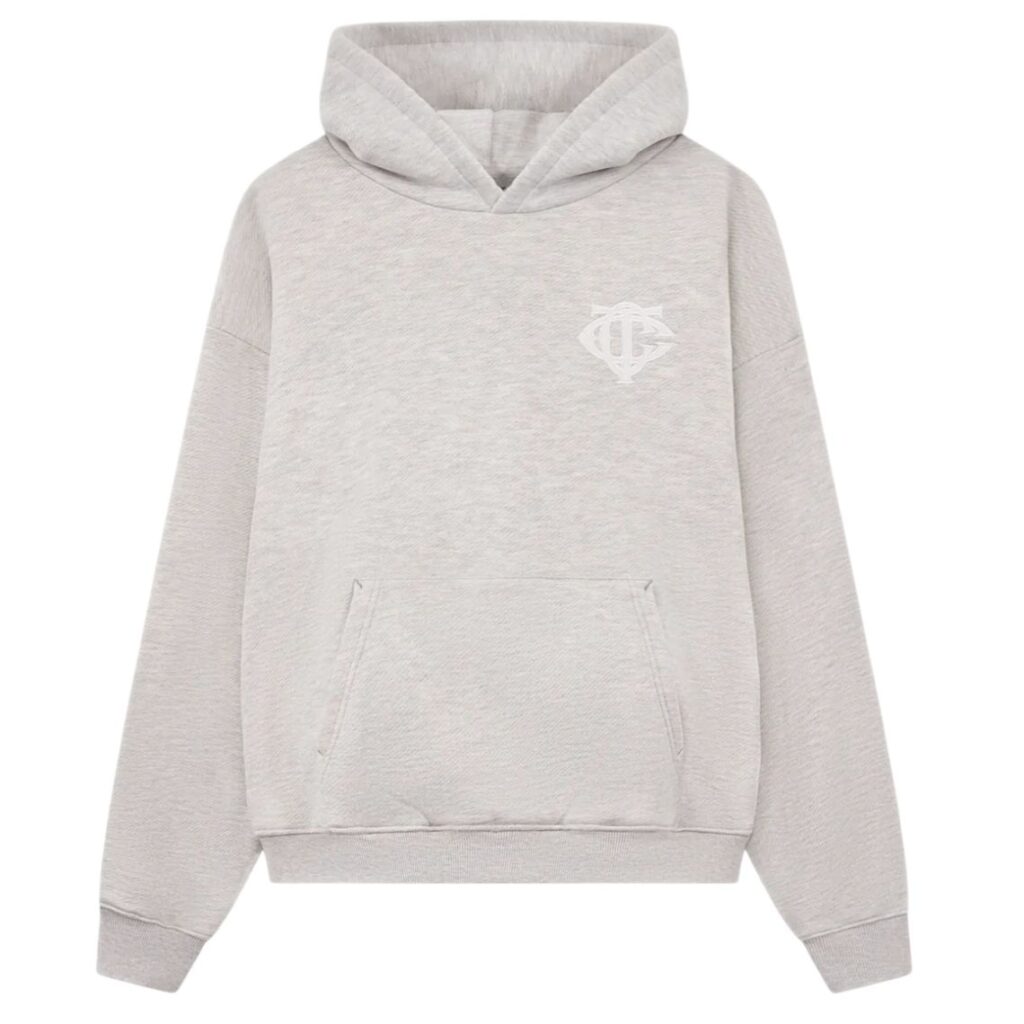 The Couture Club Heavyweight Monogram Applique Emblem Hoodie Grijs
