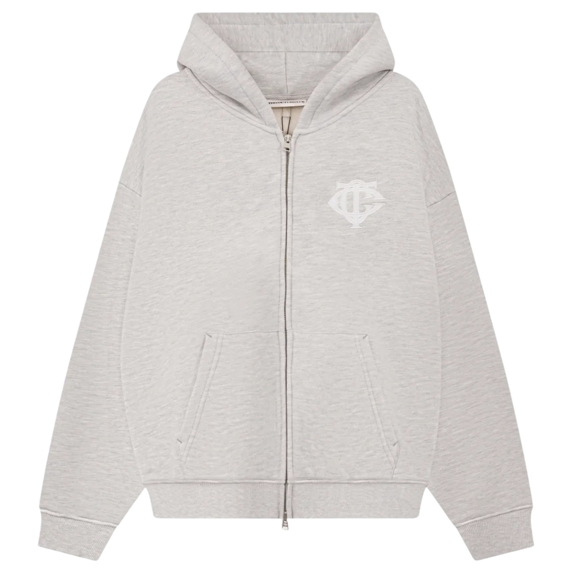 The Couture Club Heavyweight Monogram Applique Emblem Vest Grijs