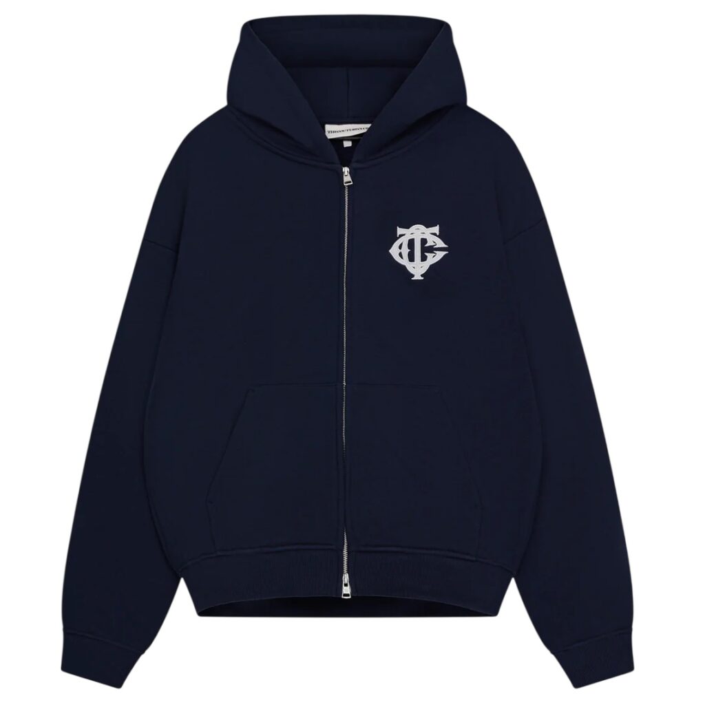 The Couture Club Heavyweight Monogram Applique Emblem Vest Navy
