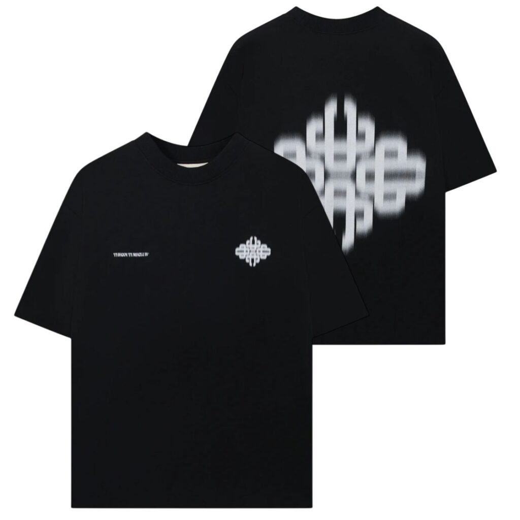 The Couture Club Motion Blurred Emblem T-shirt Zwart