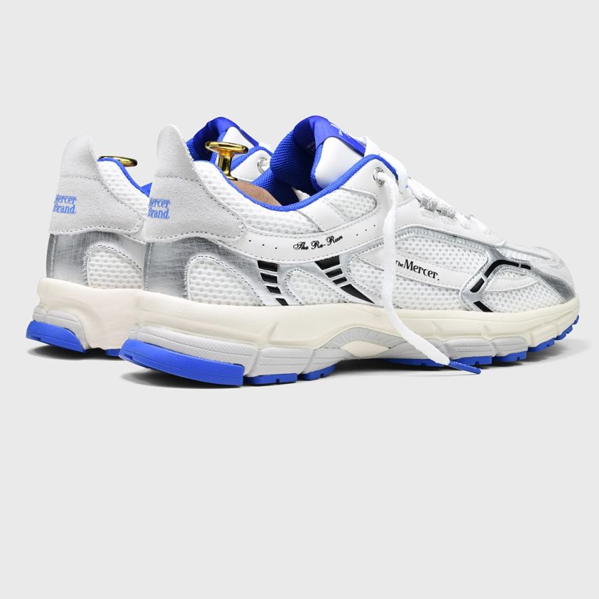 The Mercer Brand The Re-Run White Silver Sneaker Wit/Blauw