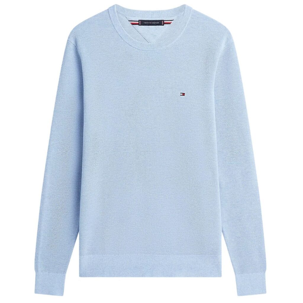 Tommy Hilfiger Essential Structure Sweater Licht Blauw