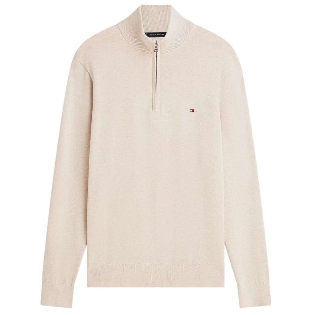 Tommy Hilfiger Essential Zip Sweater Beige