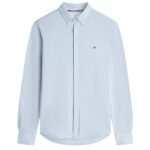 Tommy Hilfiger Knit Pique Feather Overhemd Licht Blauw
