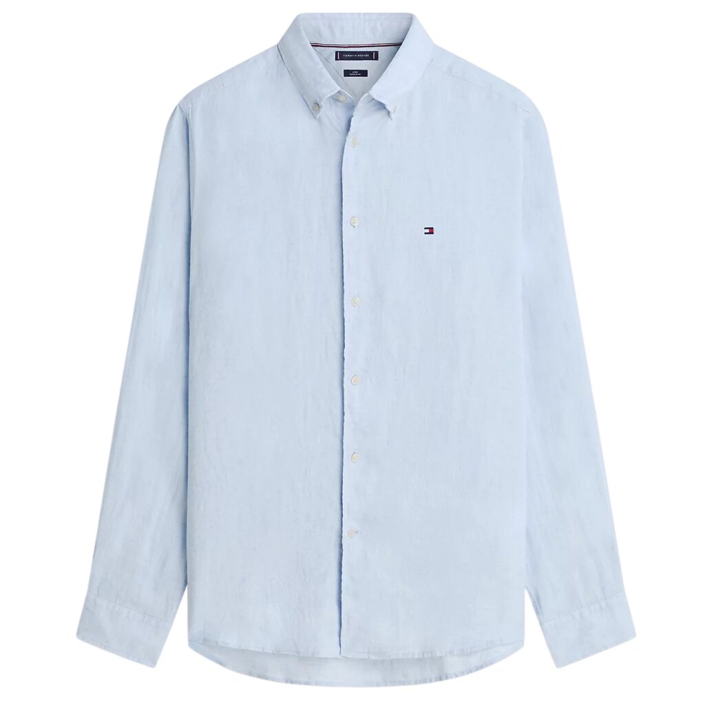 Tommy Hilfiger Pigment Dyed Solid Overhemd Licht Blauw