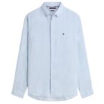 Tommy Hilfiger Pigment Dyed Solid Overhemd Licht Blauw