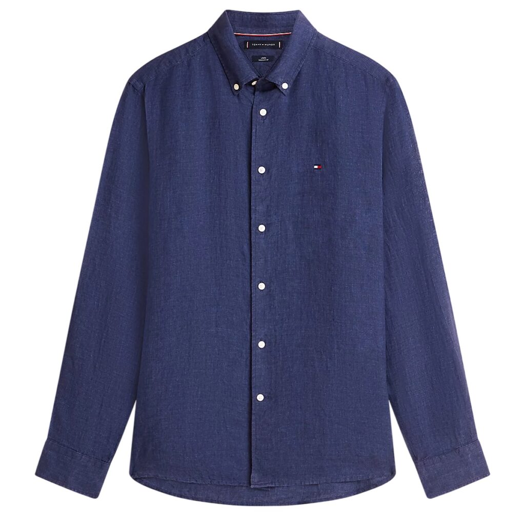 Tommy Hilfiger Pigment Dyed Solid Overhemd Navy