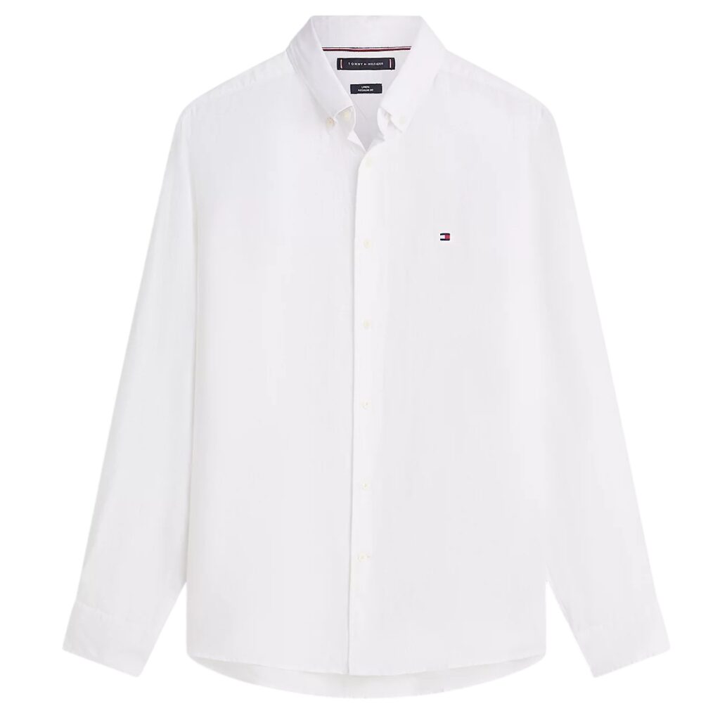 Tommy Hilfiger Pigment Dyed Solid Overhemd Wit