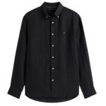 Tommy Hilfiger Pigment Dyed Solid Overhemd Zwart