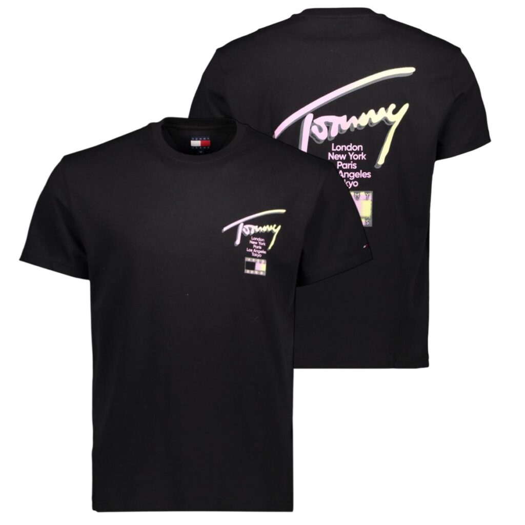 Tommy Jeans Regular City Sign T-shirt Zwart