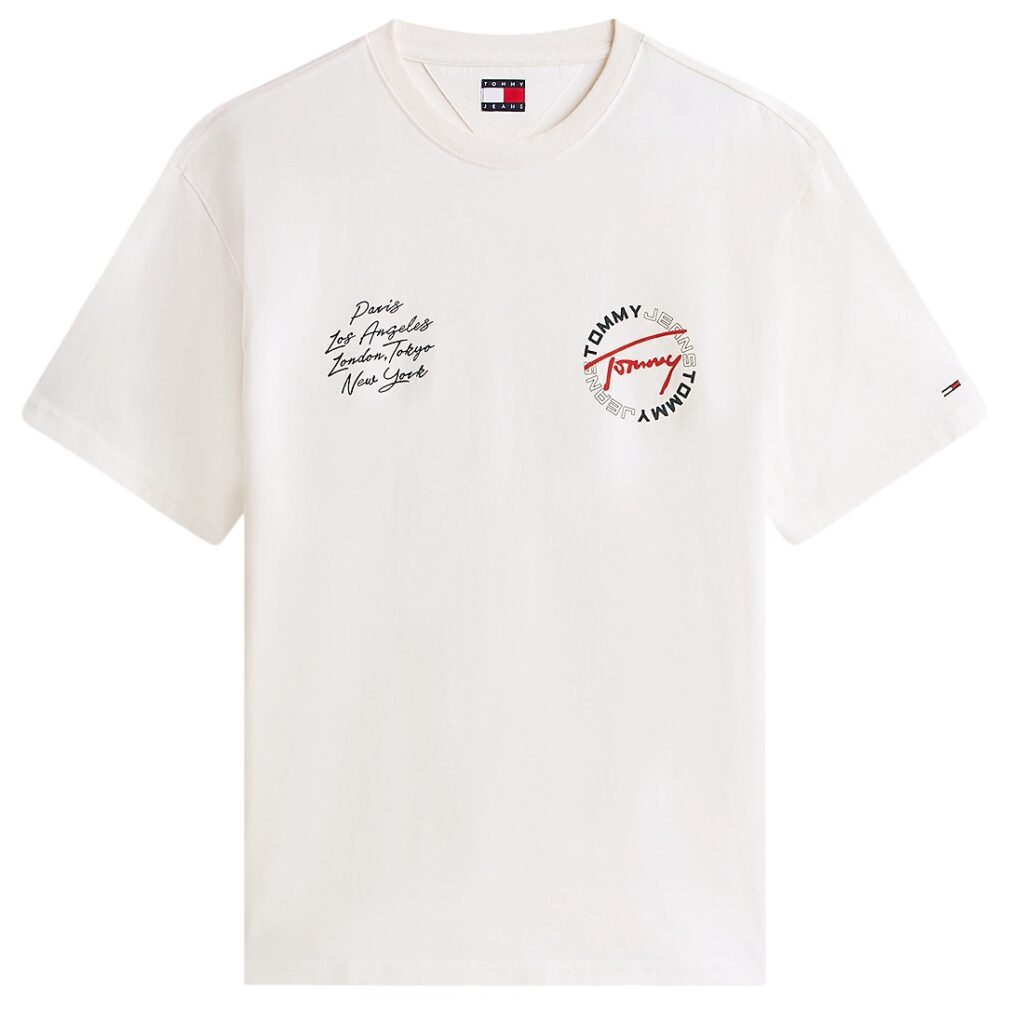 Tommy Jeans Relaxed Sign Circle T-shirt Off White