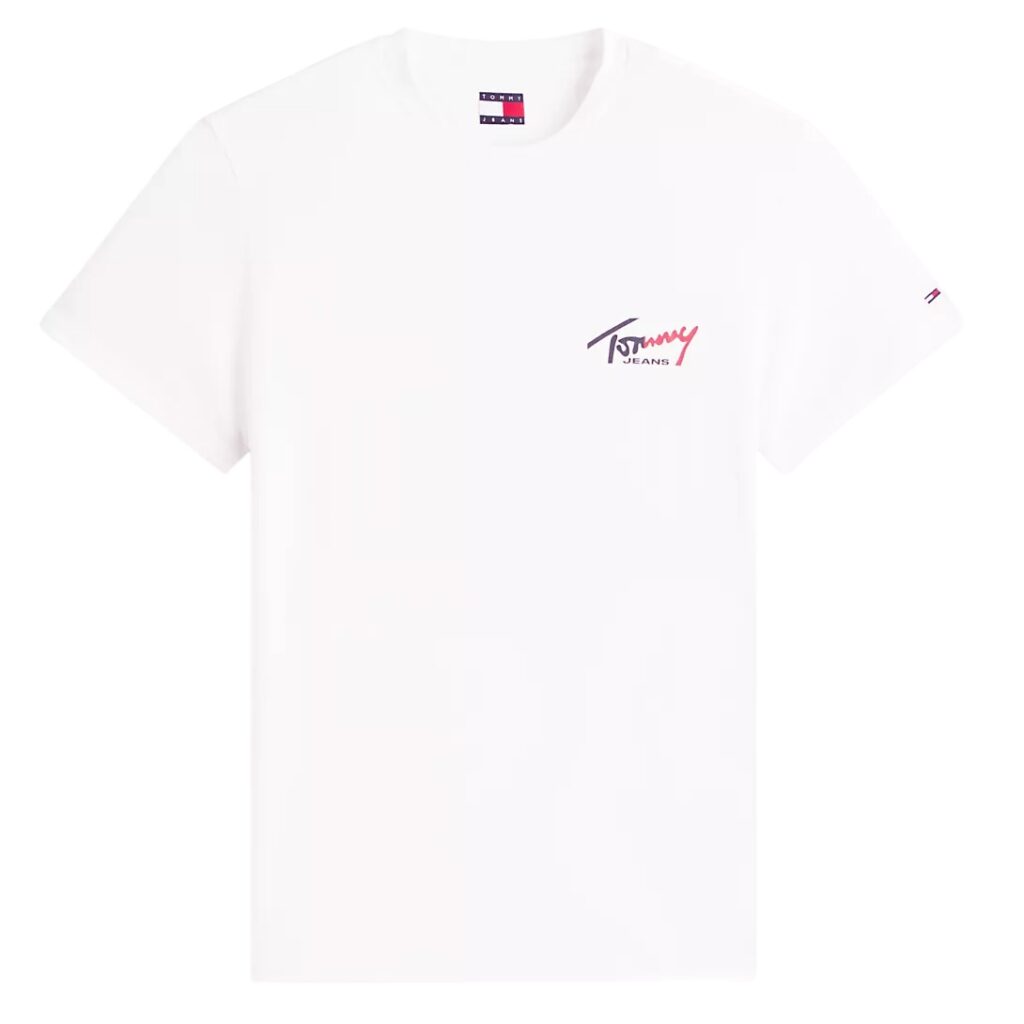 Tommy Jeans Slim Sign Chest T-shirt Wit