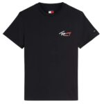 Tommy Jeans Slim Sign Chest T-shirt Zwart