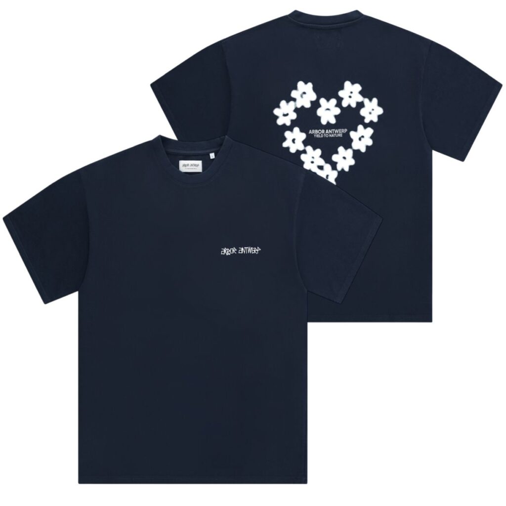 Arbor Antwerp Faded Flower T-shirt Navy