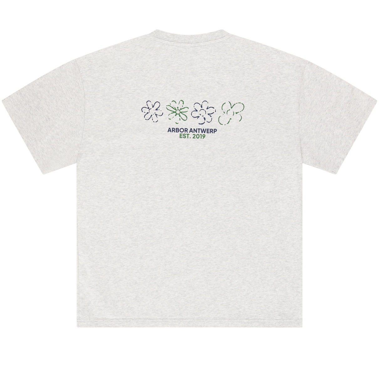 Arbor Antwerp Flower Quartet T-shirt Grijs