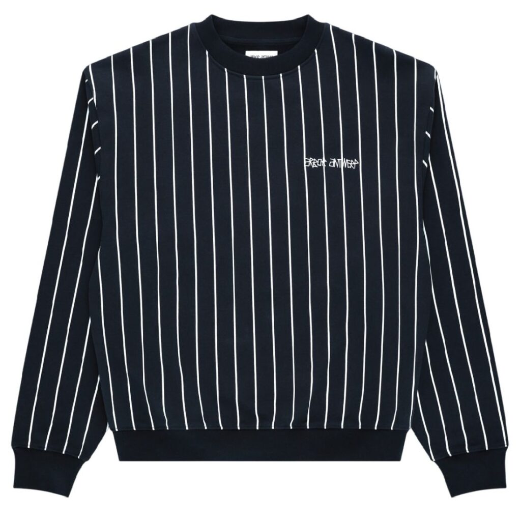 Arbor Antwerp Vertical Lines Sweater Navy