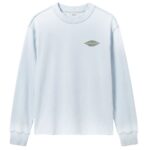 Bram’s Fruit Distressed Leaf Longsleeve T-shirt Licht Blauw