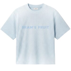 Bram’s Fruit Mesh Logo T-shirt Licht Blauw