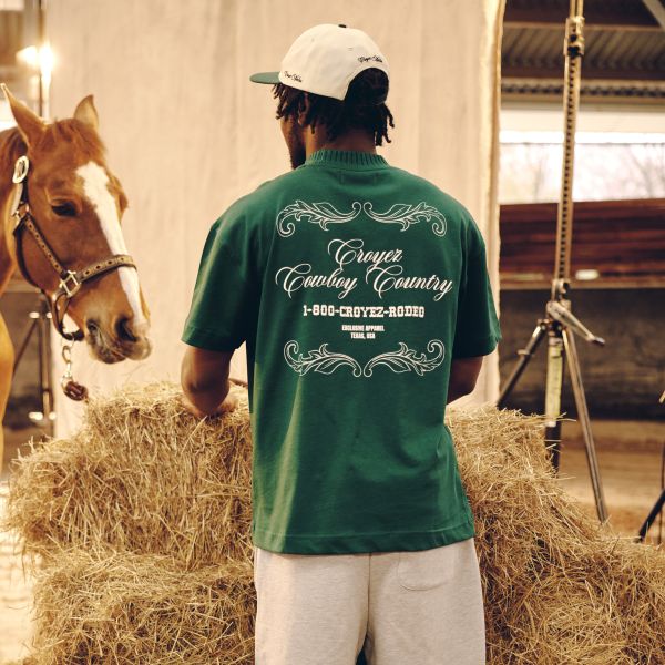 Croyez Country T-shirt Donker Groen