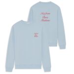 Drôle De Monsieur Slogan Calligraphy Sweater Licht Blauw