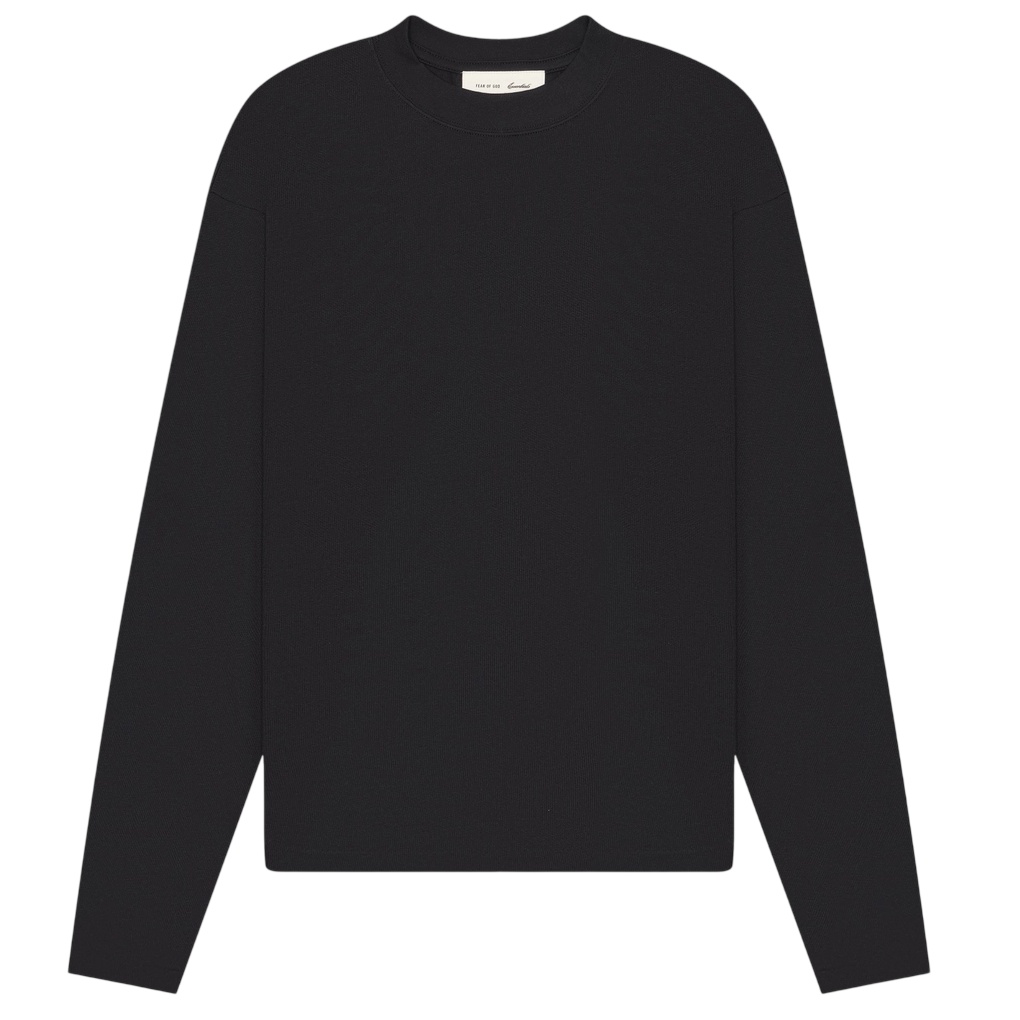 Fear Of God Essentials Signature Longsleeve T-shirt Zwart