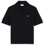 Lacoste Bouclé Knit Polo Zwart