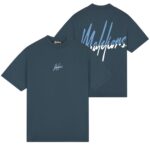 Malelions Split T-shirt Donker Blauw