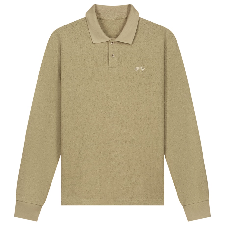 Olaf Signature Pique Longsleeve Polo Donker Groen