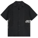 Saint Blanc Paneled Logo Overhemd Zwart