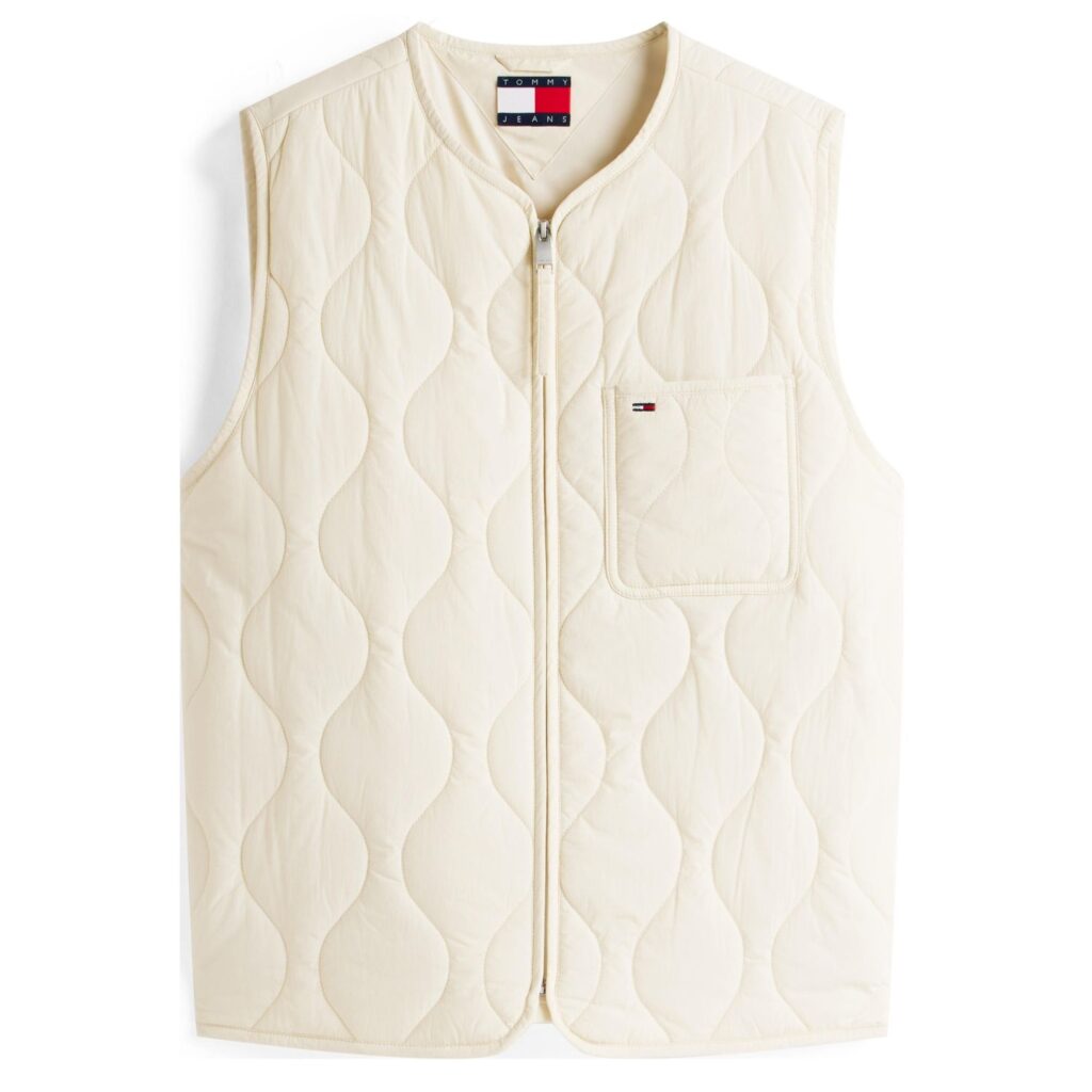 Tommy Jeans Quilted Vest Beige