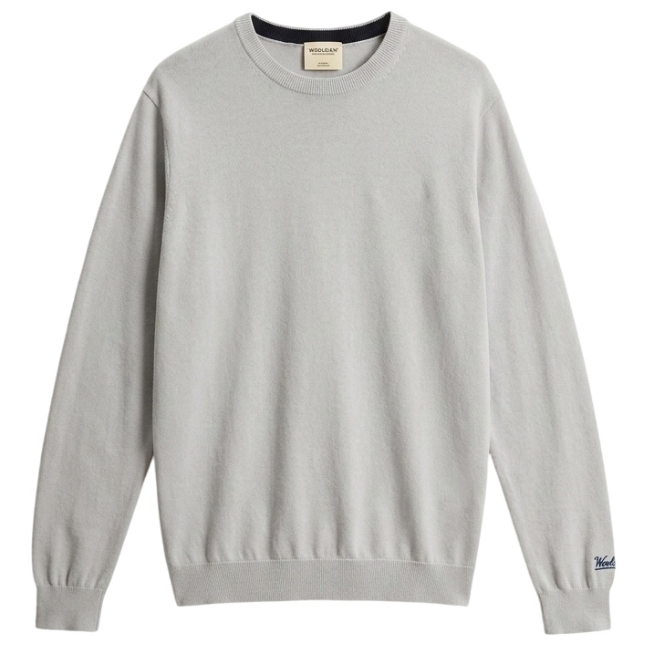 Woolrich Logo Cotton Sweater Grijs