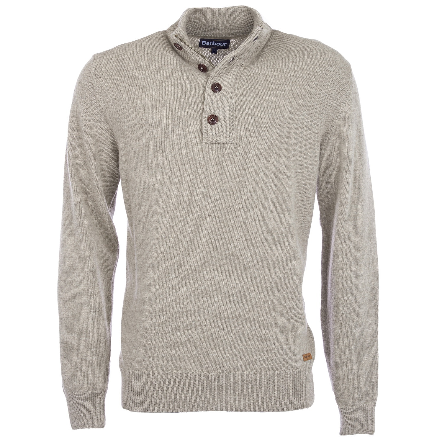 Barbour Essential Patch Half Zip Sweater Grijs
