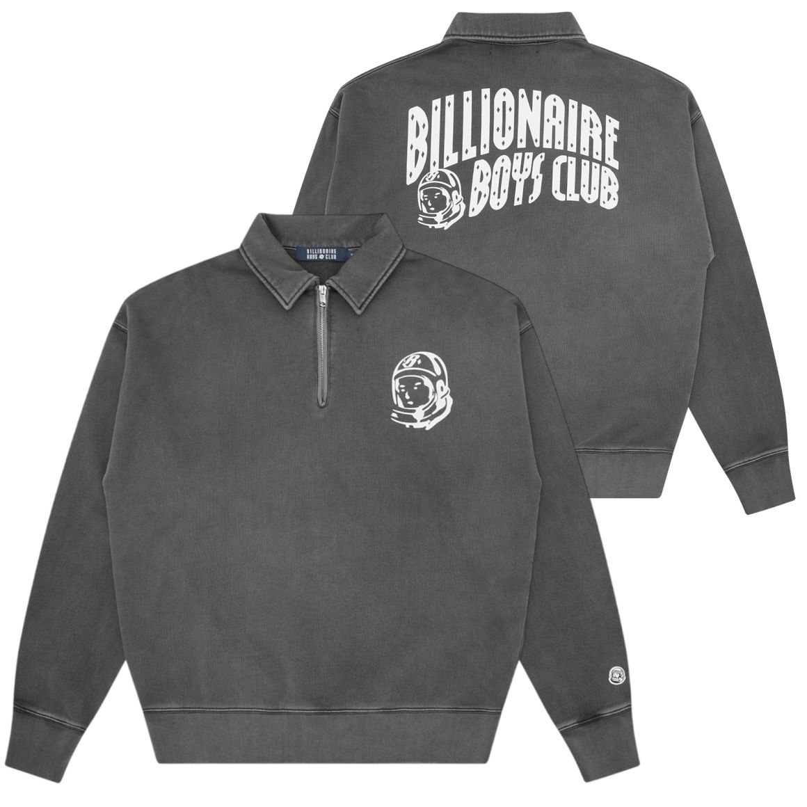 Billionaire Boys Club Arch Logo Washed Quarter Zip Sweater Zwart