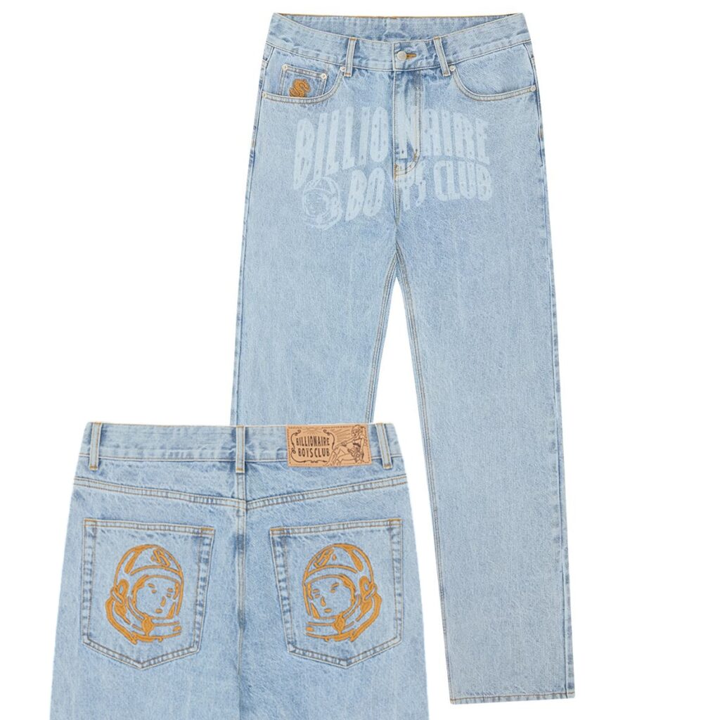 Billionaire Boys Club Faded Arch Logo Jeans Licht Blauw