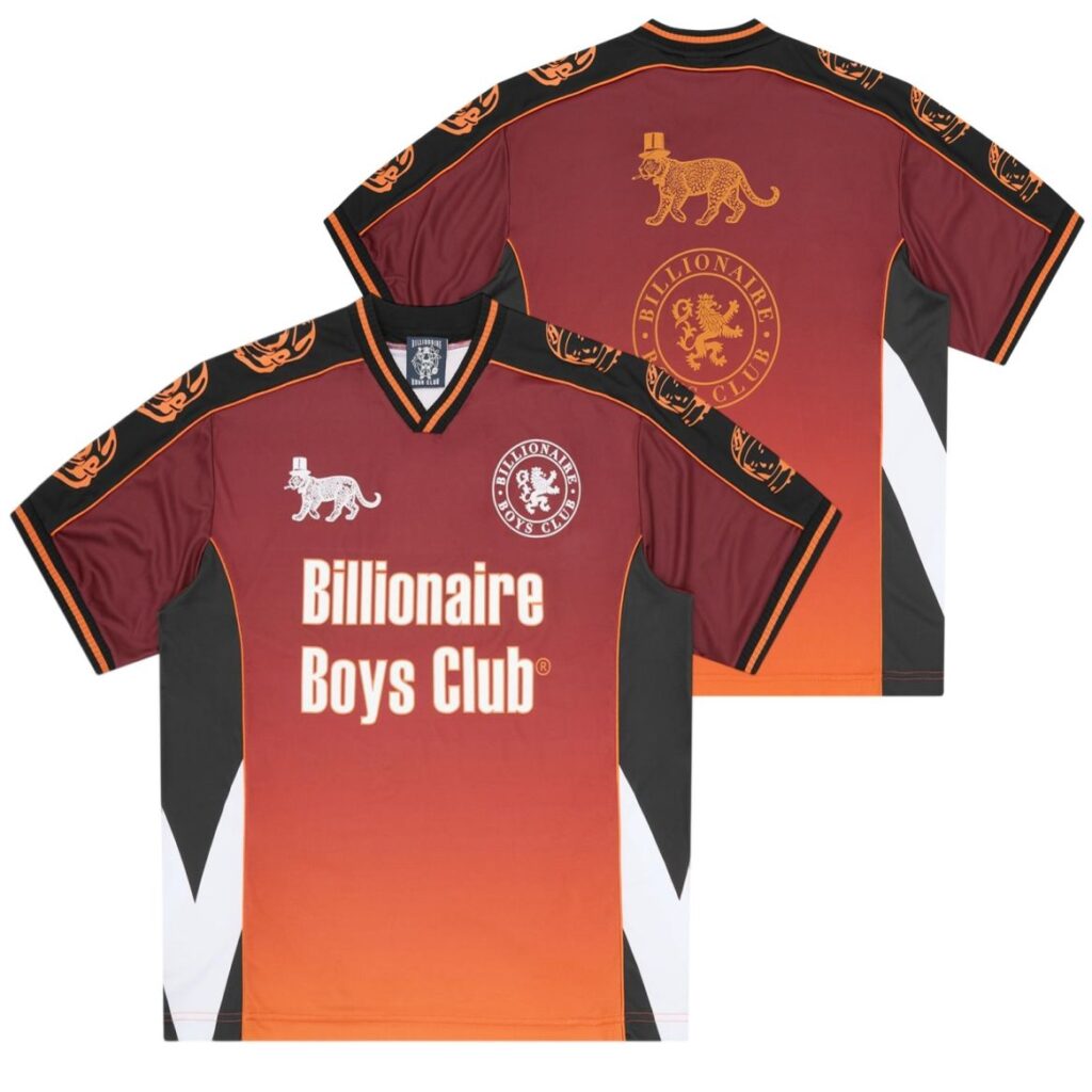 Billionaire Boys Club Panelled Football Shirt Rood